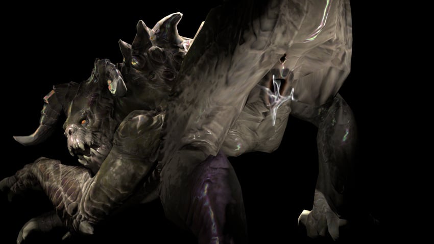 3d anus cum cum_in_pussy deathclaw fallout female_deathclaw female_monster horns monster monster_girl nightmare_waifu presenting reptile reptilian scales sfm solo_female tail teratophilia vagina