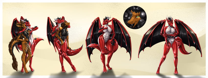 absurd_res anthro breasts clothing costume dragon duo female hi_res horn invalid_tag latex male male/female mythological_creature mythological_scalie mythology nasty_tan scales scalie sequence transformation venom