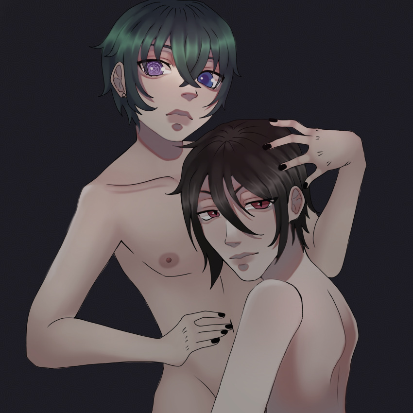 ciel_phantomhive male nude sebastian_michaelis suggestive yaoi