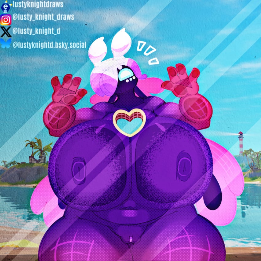 big_areola big_breasts big_nipples bunny_ears bunny_girl chubby epic_games female female_only fortnite huge_areolae huge_breasts huge_nipples hyper_breasts looking_at_viewer lustyknightdraws massive_ass massive_breasts massive_thighs pressed_on_glass pussy tarr_(fortnite) thick_thighs thunder_thighs