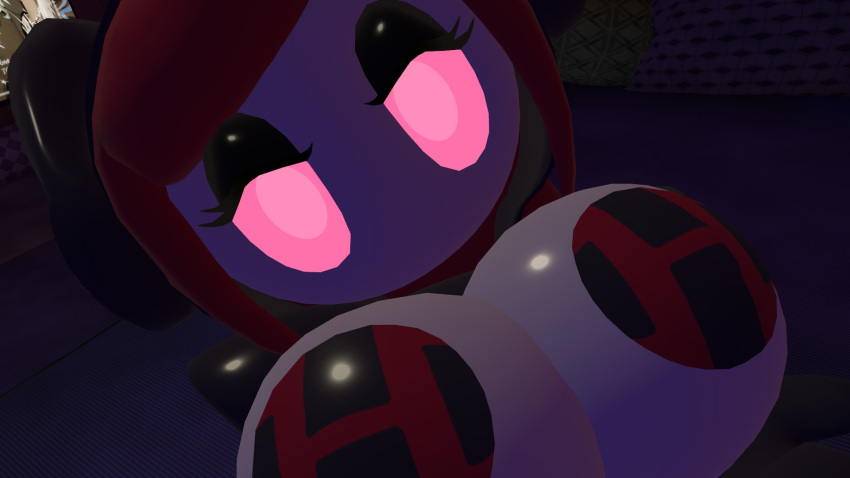 3d 3d_(artwork) bedroom big_breasts kirby_(series) parallel_susie pasties susanna_patrya_haltmann susie_(kirby) vrchat vrchat_avatar