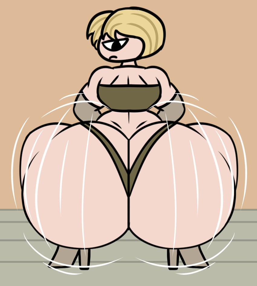 1boy 1boys 2024 ass ass_clapping ass_cleavage back baws_(artist) big_butt blonde blonde_hair bottom_heavy bubble_ass bubble_butt butt_crack clapping_cheeks curvy erich_kraus fat_ass femboy frown girly girly_boy heels high_heels highres huge_ass large_ass looking_back male male_only massive_ass military military_uniform mostly_nude motion_lines panties panzerjungen roblox robloxian squatting tagme thick thick_ass thick_thighs thighs thong twerking voluptuous wide_hips