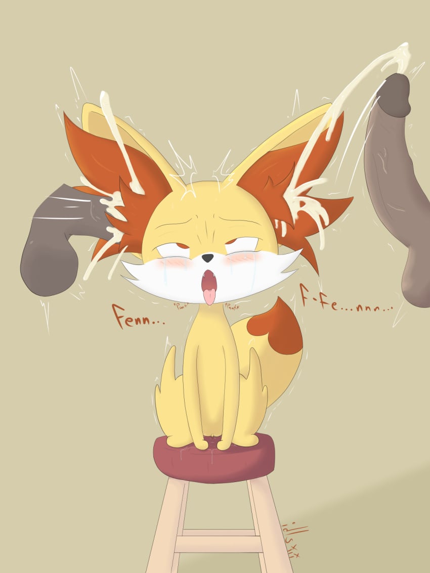 ahe_gao cum cum_in_ear cum_in_ears ear_fuck ear_penetration ear_tuft female fennekin feral hi_res huge_cock idls-xx mindfuck open_mouth penis pokémon_(species) pokemon pokemon_(species) pussy pussy_juice tagme text tongue tongue_out