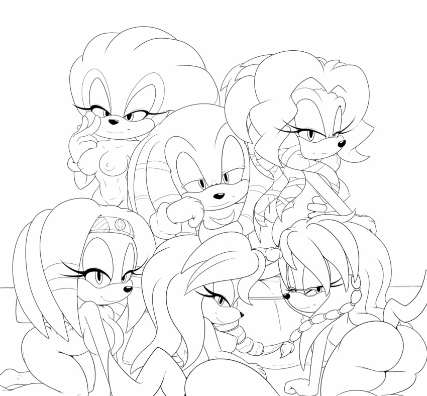 anthro archie_comics bigdon1992 blush breasts cage_the_echidna canon_x_oc digital_media_(artwork) echidna female harem incest ink julie-su lara-su lien-da male mammal monotreme nude nyuroraxbigdon sega shade_the_echidna smile sonic_(series) sonic_oc straight tikal_the_echidna video_games