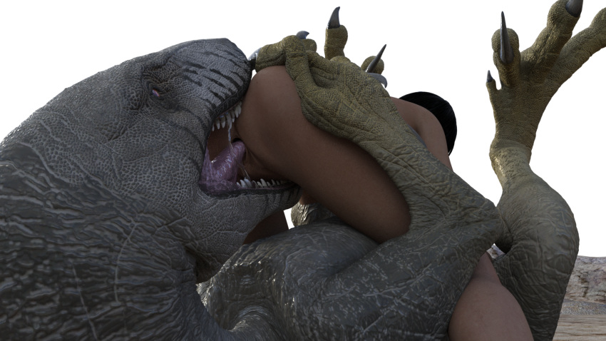 16:9 3d dakotaraptor daz dinosaur dromaeosaurid female hi_res lying paws pussy reptile saliva scalie sex studio theropod tongue