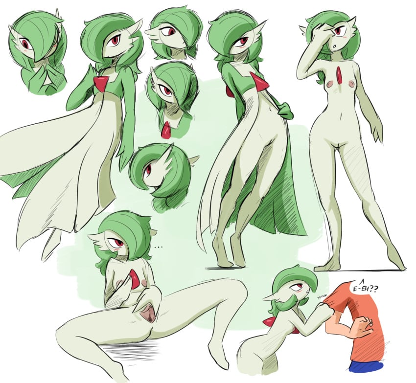 ... 1boy 1girls 3_fingers ass blush breasts clothed dress female feral flat_chest gardevoir green_hair hi_res human humanoid male mammal masturbation nintendo no_breasts nude original_character pokémon_(species) pokemon pokemon_(species) pokemon_rse pussy red_eyes small_breasts spread_legs spread_pussy spreading text the-minuscule-task video_games wide_hips