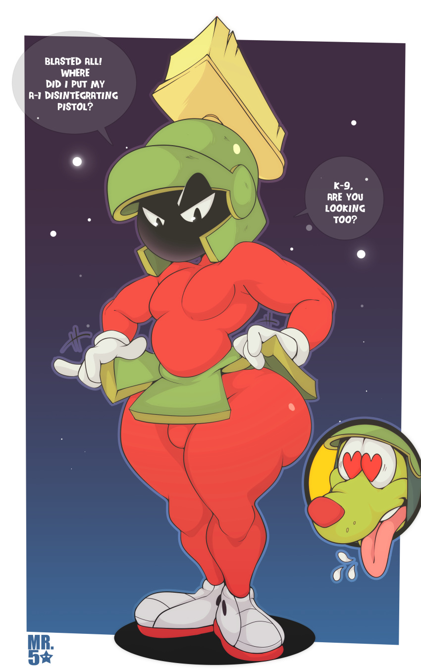 2020 2020s 2boys alien big_ass big_butt bulge dialogue duck_dodgers femboy looney_tunes male male_focus male_only marvin_the_martian mr5star text thick_ass thick_butt thick_thighs wide_hips