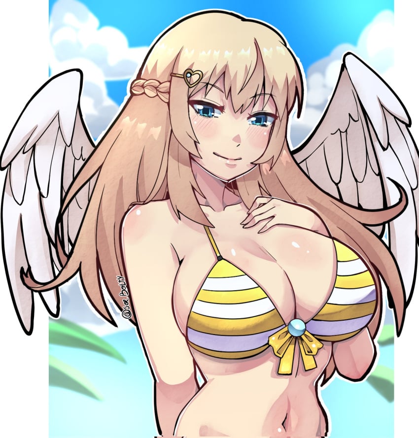 angel angel_girl bikini breasts female kirari_haruka large_breasts skinned_female virtual_youtuber voluptuous voluptuous_female vtuber vtuber_br