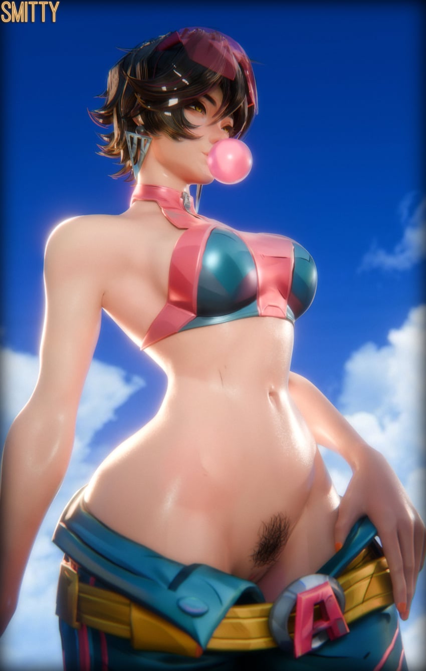 1girls 3d asian asian_female bush bushy_pubes female female_only female_pubic_hair hairy_pussy jubilation_lee jubilee jubilee_(marvel_rivals) light-skinned_female light_skin marvel marvel_comics marvel_rivals mutant_(marvel) pubic_hair short_hair smitty34 x-men