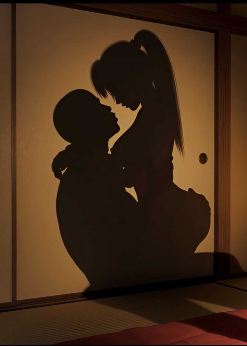 3d ai ai-created ai_art ai_assisted ai_generated arms_around_neck arms_around_partner asian_female assassin black_male candle candlelight carl_johnson couple couple_(romantic) cowgirl_position crossover dark-skinned_male dead_or_alive eastern_and_western_character female_on_top gangster grabbing_ass grand_theft_auto grand_theft_auto:_san_andreas hand_on_ass hands_on_waist holding_ass holding_partner holding_waist hugging implied_nudity implied_sex interracial japan kasumi_(doa) koei_tecmo kunoichi light-skinned_female looking_at_another looking_at_partner lotus_position love_making lovers lust lustful_gaze making_love muscular_male night nighttime ninja ninja_gaiden nipples ponytail riding_cock riding_penis rockstar_games romantic romantic_ambiance shadow shadow_sex shadows silhouette silhouette_sex staring_at_another straddling straddling_lap team_ninja upright_straddle wowzerspowzers