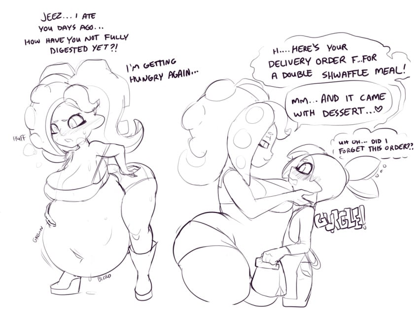 digested digested_prey digestion digestion_noises dwps inkling inkling_boy octoling octoling_girl octoling_rival same_size_vore soft_vore splatoon splatoon_(series) struggling struggling_prey unwilling unwilling_prey unwilling_vore vore vore_belly