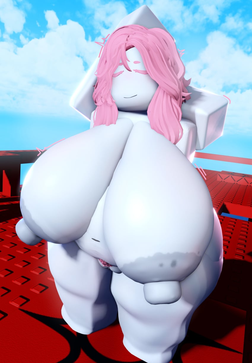 1girls 3d areolae barefoot breasts closed_eyes completely_nude completely_nude_female doomspire_brickbattle female female_only full_body huge_breasts long_hair naked naked_female nipples nude nude_female pink_hair pubic_hair pussy reinarulez roblox roblox_game robloxian smile solo solo_female