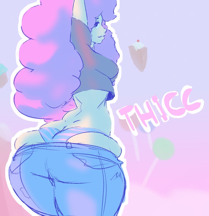 ass big_hair bottom_heavy bubble_butt butt_crack curly_hair equestria_girls huge_thighs jeans long_hair my_little_pony panties pants pinkie_pie_(eg) pinkie_pie_(mlp) thick_thighs wide_hips yev-san