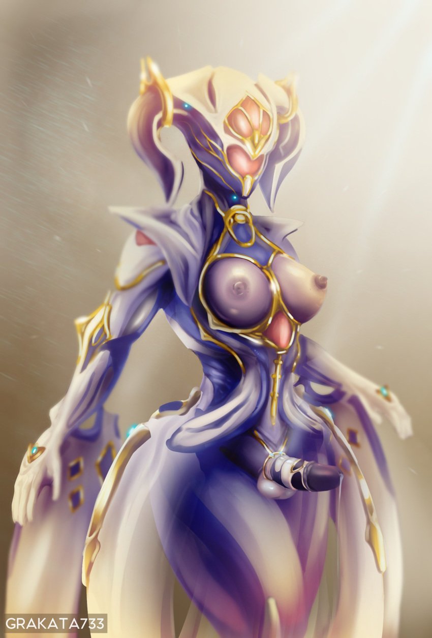 1futa areolae balls breasts dickgirl equinox_(warframe) equinox_prime_(warframe) erection futa_only futanari grakata733 intersex nipples penis prime_warframe solo testicles warframe