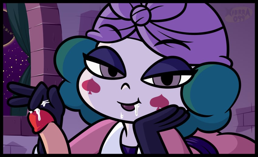 1girls :t adult_and_teenager age_difference bedroom_eyes boop cum cum_in_mouth eclipsa_butterfly female handjob looking_at_viewer male_pov marco_diaz milf partial_male penis pov smile star_vs_the_forces_of_evil teasing xierra099