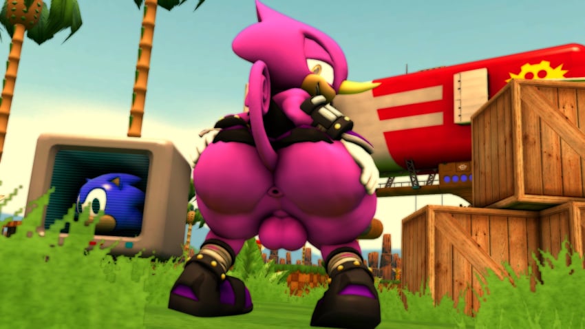 1boy 1male 3d anthro anus ass_focus balls ballsack big_ass big_balls big_butt big_thighs bubble_ass bubble_butt butt_focus chameleon doppoarts espio_the_chameleon femboy furry huge_ass huge_butt huge_thighs presenting presenting_ass scale sega solo sonic_(series) sonic_the_hedgehog_(series) spreading spreading_ass thick_ass thick_thighs