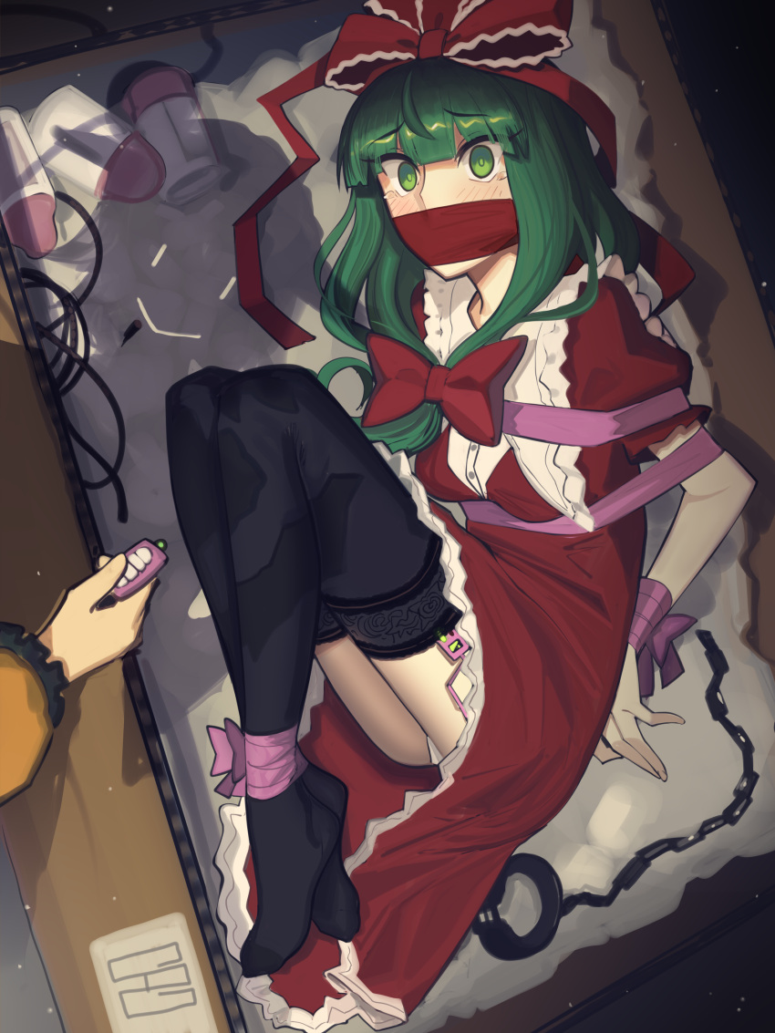 2girls bondage cad_(caddo) commission female female_only gag gagged girl_in_a_box kagiyama_hina kidnapped koishi_komeiji touhou