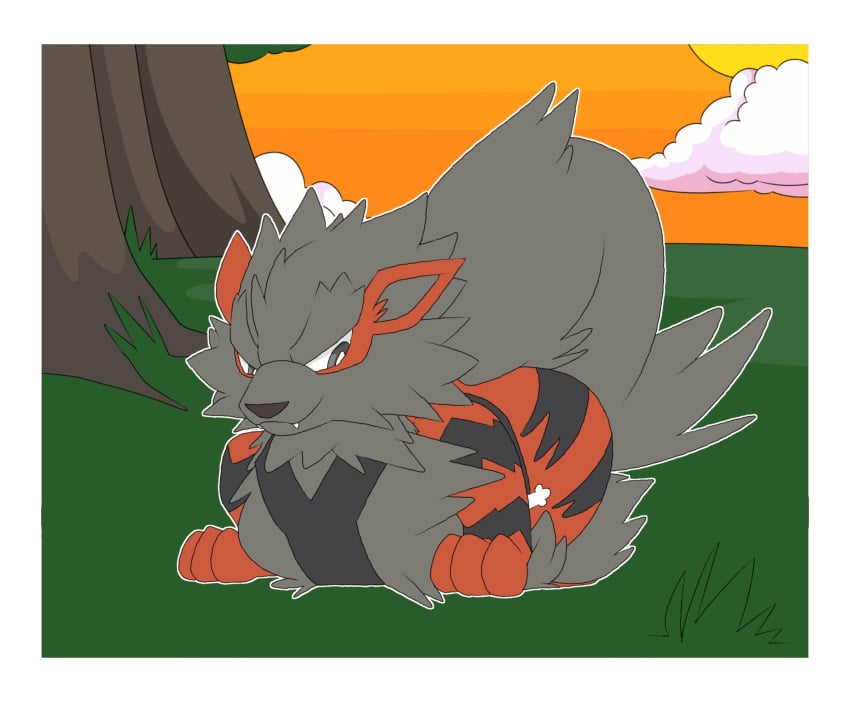 2d_animation ambiguous_gender animated arcanine black_nose black_stripes digital_media_(artwork) duo feral frame_by_frame fur generation_1_pokemon grey_body grey_eyes grey_fur harness hi_res humping looking_back loop male male/ambiguous nightdazed nintendo orange_body orange_fur outside plant pokemon pokemon_(species) short_playtime size_difference smile stripes sunset trapped tree white_body white_fur