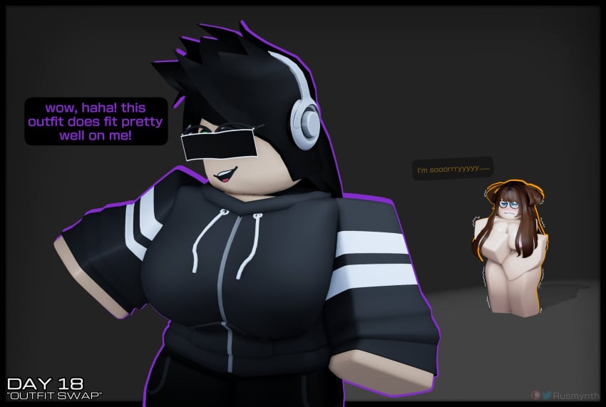 2girls 3d iris_(rusmynth) roblox rusmynth sofia_(rusmynth) tagme