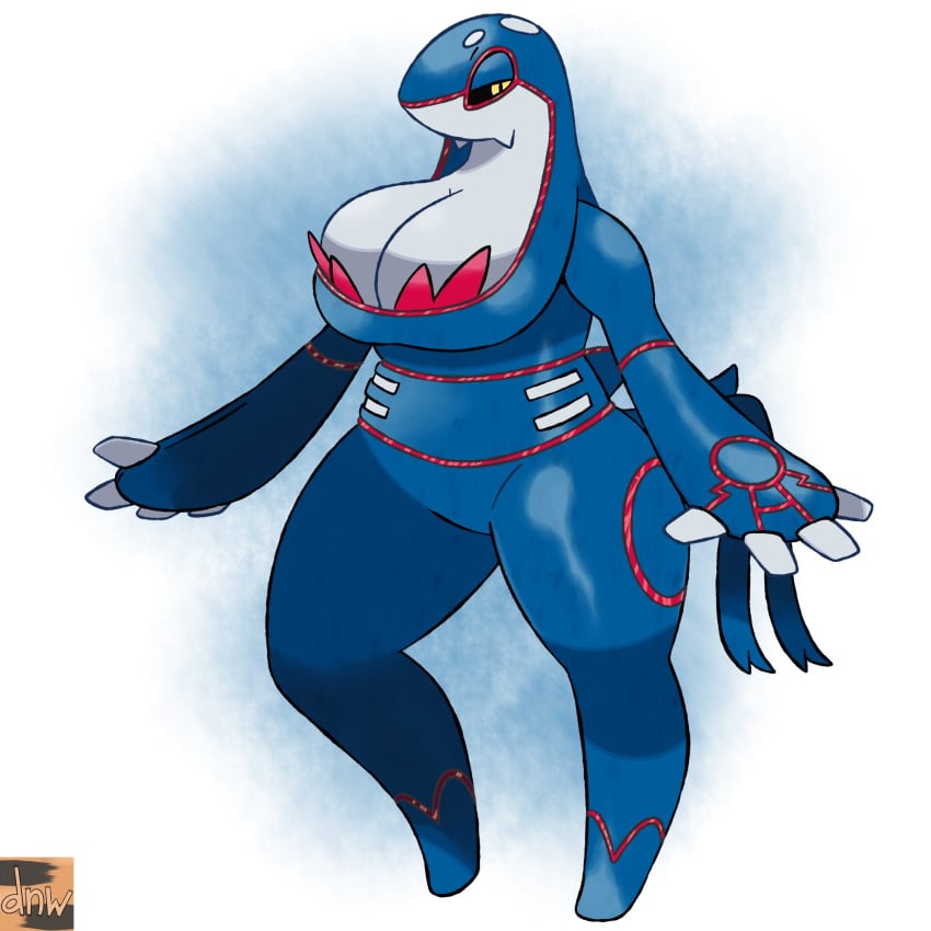 anthro big_breasts breasts cleavage darknwindie female generation_3_pokemon huge_breasts kyogre legendary_pokémon pokémon_(species) pokemon tagme thick_thighs whale wide_hips