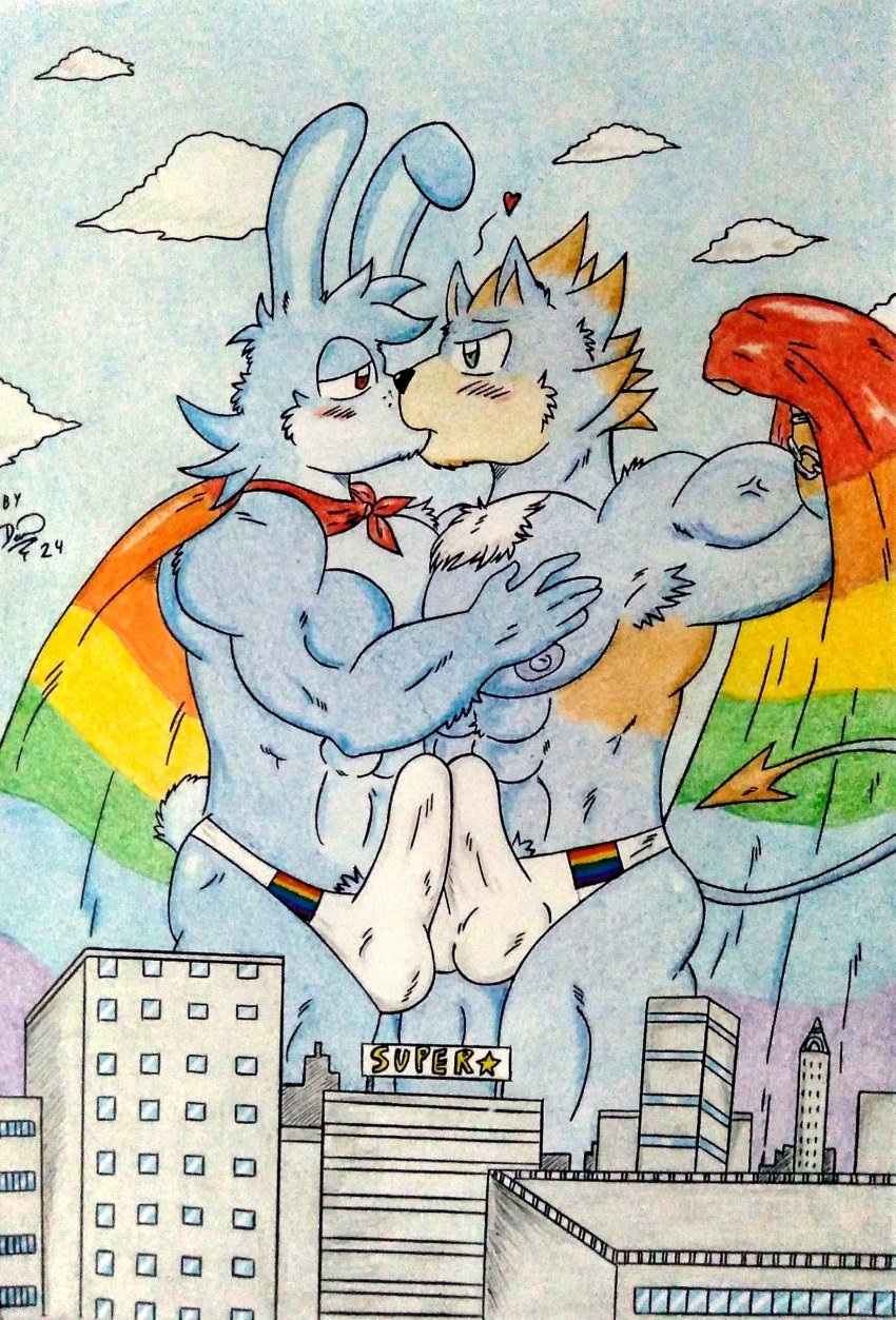 2024 abs absurd_res anthro barazoku biceps big_biceps big_muscles big_pecs blush blush_lines building bulge bulge_frottage city cityscape clothing dashthefox detailed erection eulipotyphlan fan_character flexing flexing_bicep flexing_muscles frottage fur gay green_eyes heart_(marking) hedgehog hi_res kiss_on_lips kissing lagomorph leporid lgbt_pride lgbt_pride_month macro macro_anthro macro_male macro_on_macro male male/male mammal manly markings muscular muscular_anthro muscular_arms muscular_legs muscular_male narrowed_eyes nipples obliques outside pecs pecs_touching penile pride_color_clothing pride_color_flag pride_color_underwear pride_colors rabbit rainbow_pride_colors red_eyes romantic romantic_couple scut_tail sega sex short_tail sonic_(series) sonic_the_hedgehog_(series) spade_tail speedo standing swimwear tail traditional_media_(artwork) underwear vein white_clothing white_speedo white_swimwear white_underwear