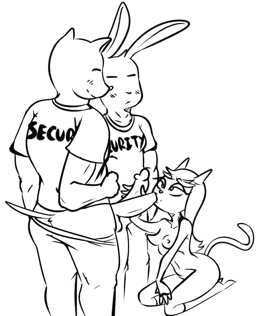 1girls 2024 2boys 2boys1girl 4_fingers anthro anthro_on_anthro ass balls bedroom_eyes bent_arm bent_legs big_breasts big_eyes big_nipples big_penis biped black_and_white black_text blowjob blush blush_lines boots bottomwear bottomwear_down breasts canid canine canis cassandra_cat closed_smile clothed clothing collarbone curved_eyebrows digital_drawing_(artwork) digital_media_(artwork) domestic_cat domestic_dog ear_size_difference english_text erection extended_arm eyebrow_through_hair eyebrows eyelashes eyeless felid feline felis fellatio female fingers footwear fur fur_tuft genitals glans gold-white-kott group group_sex hair head_tuft hi_res high_heeled_boots high_heels holding_another's_penis holding_penis humanoid_genitalia humanoid_hands humanoid_penis interspecies kneeling lagomorph leporid long_eyelashes long_hair looking_at_another looking_at_partner looking_up looking_up_at_another looking_up_at_partner male male/female mammal monochrome mostly_nude mostly_nude_anthro mostly_nude_female mouth_closed narrowed_eyes navel nipples oral pants pants_down partially_clothed partially_clothed_anthro partially_clothed_male penile penis penis_in_mouth prick_ears rabbit security security_guard seductive sex shirt slylock_fox_and_comics_for_kids small_nose smile snout standing straight straight_hair straight_legs straight_sex t-shirt tail tail_size_difference text text_on_clothing text_on_shirt text_on_t-shirt text_on_topwear three-quarter_view threesome topwear translucent translucent_hair trio tuft