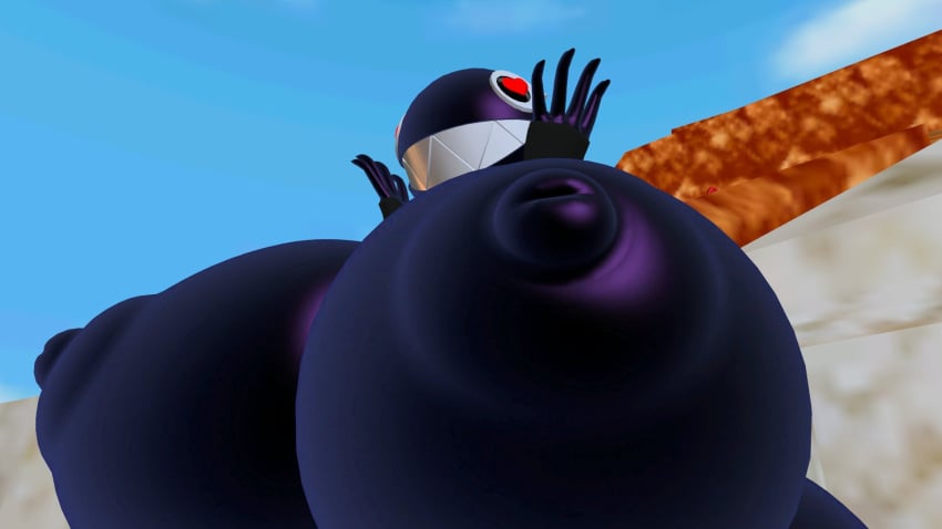 anthro big_ass big_breasts breasts bubble_butt chain_chomp female huge_ass huge_breasts mario_(series) nintendo nipples super_mario_64 tagme thick_thighs wide_hips zer0264