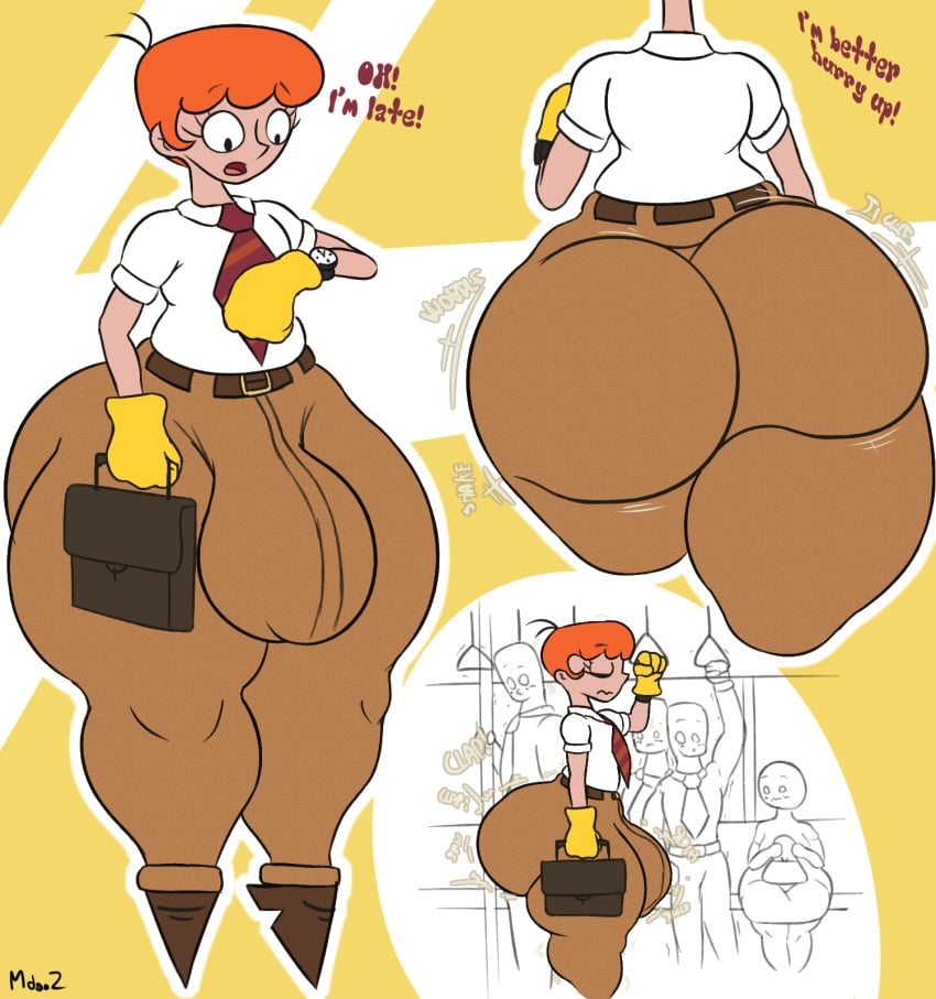 1boy anon ass ass_clap ass_clapping ass_shake big_ass big_butt big_cock butt cartoon_network crossgender dexter's_laboratory dexter's_mom dilf fat_ass fat_butt femboy fully_clothed gender_transformation genderswap genderswap_(ftm) huge_ass huge_balls huge_butt male male_only md002 orange_hair rule_63 thick_ass thick_butt thick_thighs warner_brothers wobbling_ass