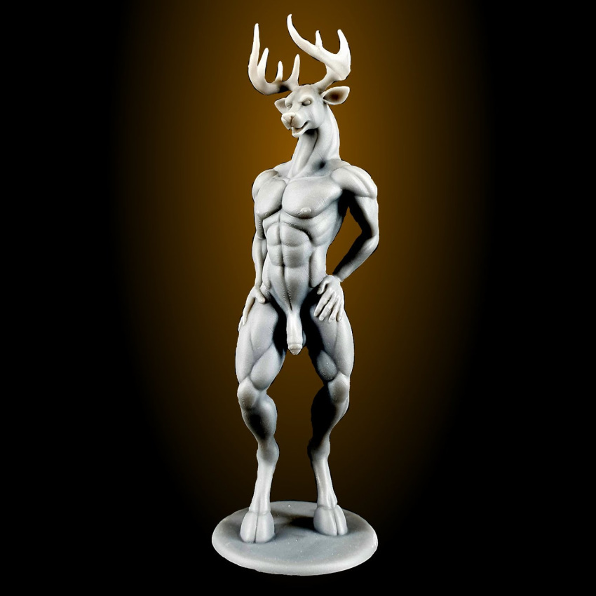 anthro deer erection figure male male_only penis tailsup4tyranno