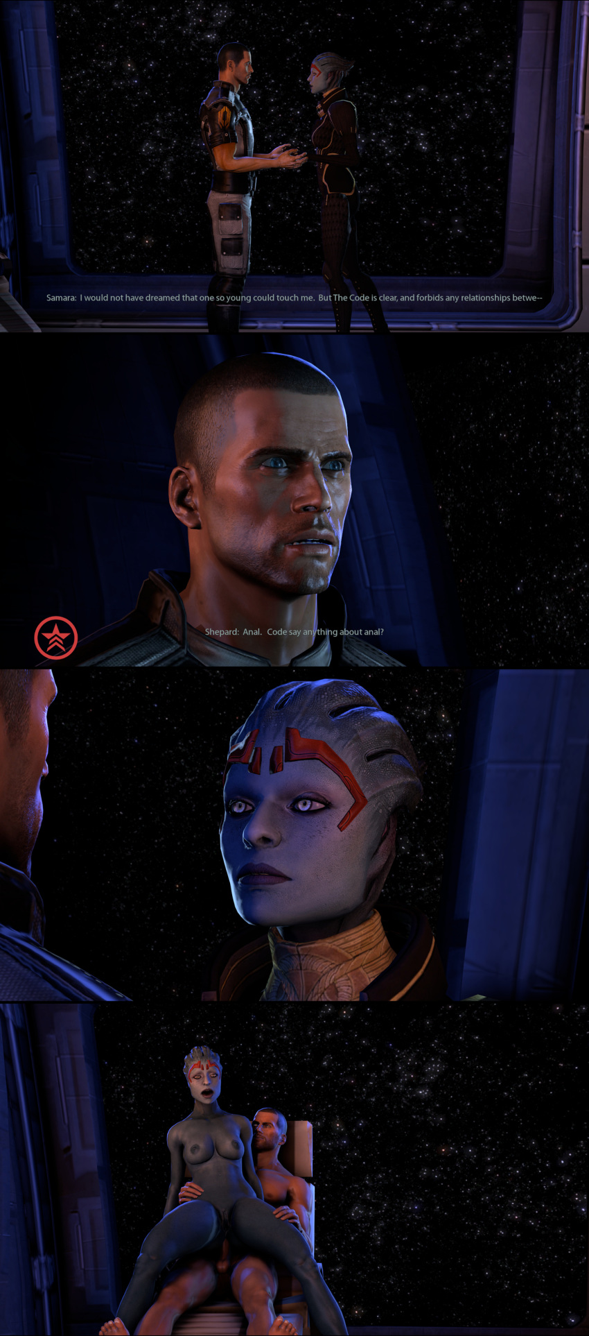 1boy 1girls 3d alien alien_girl alien_humanoid anal anal_penetration anal_sex asari athletic athletic_female bioware blue-skinned_female blue_body blue_eyes blue_skin breasts busty commander_shepard cowgirl_position curvaceous curvy curvy_figure dialogue female female_on_top fit fit_female hand_on_hip hand_on_thigh hourglass_figure humanoid interspecies large_breasts legs lips male maleshep mass_effect mass_effect_2 mass_effect_3 mouth naked nipples nude open_mouth penetration samara shittyhorsey sitting sitting_on_penis sitting_on_person space straight tentacle_hair text thick thick_hips thick_legs thick_thighs thighs top_heavy video_game video_games voluptuous waist wide_hips window