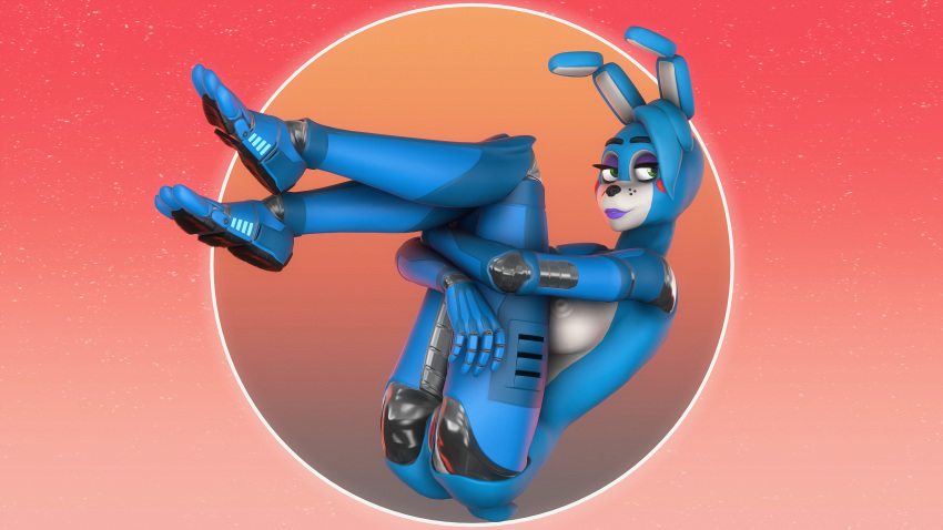 16:9 2019 3d absurd_res animatronic anthro big_breasts breasts female female_only five_nights_at_freddy's floating gold97fox hair hi_res invalid_tag lagomorph leporid machine mammal nipples nude pinup pose pussy rabbit robot rule_63 smile solo source_filmmaker toy_bonnie_(fnaf) video_games