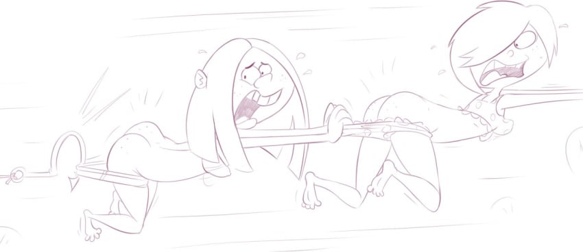 2girls ass calicobggs ed_edd_n_eddy female hook marie_kanker may_kanker nude tagme