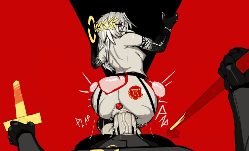 1futa 1girls android android_girl ariane_yeong big_balls big_dick big_penis boxman branded buttplug cheating condom condom_belt cucked_by_futa doggy_style falke_(signalis) female fishnets from_behind futa_on_female futanari human intersex long_hair netorare ntr pale_skin plap red_eyes robot robot_girl shorter_female signalis spear stockings sword tagme taller_futa third-party_edit used_condom vaginal vaginal_penetration weapon white_hair
