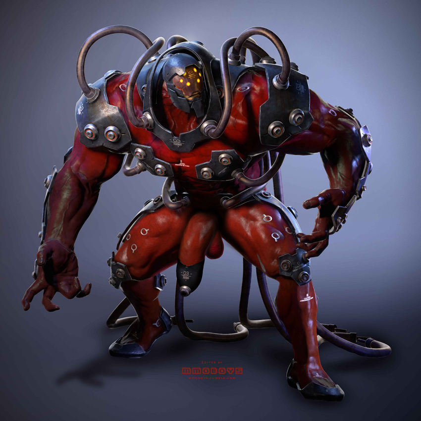 3d edit gigas_(tekken) humanoid_penis male male_focus male_only mmoboys mmoboys_(artist) penis photoshop red_skin solo tekken tekken_7