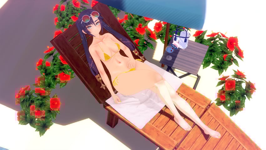 1girls 5_fingers 5_toes arms bare_arms bare_legs bare_shoulders bare_thighs barefoot beach beach_background beach_chair beach_umbrella belly_button bikini bikini_only bikini_top blue_eyes blue_eyes_female blue_umbrella boobs_covered breasts breasts_covered chair eyes eyes_open feet female female_focus female_human female_only female_smile fingers flower flowers genshin_impact glasses glasses_on_head gold_swimsuit gold_swimwear golden_bikini golden_week hands hips human human_female human_only koibito_(koibito0928) koikatsu laying laying_back laying_down laying_on_back laying_on_chair legs light light-skinned light-skinned_female light_body light_skin light_skin_female light_skinned light_skinned_female long_hair looking_at_viewer lying lying_down lying_on_back lying_on_chair medium_boobs medium_breasts medium_tits mona_(genshin_impact) nail_polish nails nails_painted navel nipples_covered open_eyes outdoor outdoor_background outdoors outside painted painted_fingernails painted_nails painted_toenails pale pale-skin pale-skinned_female pale_body pale_skin pale_skin_female pale_skinned pale_skinned_female purple_hair purple_hair_female red_flower red_flowers sand shade shoulders sitting sitting_down sitting_on_chair sitting_on_towel smile smiling smiling_at_viewer smiling_female solo solo_female solo_focus sunglasses sunglasses_on_forehead sunglasses_on_head swimsuit swimsuit_bottom swimsuit_only swimsuit_top swimwear swimwear_only thick thick_thighs thighs tits_covered towel twintails twintails_(hairstyle) umbrella wide_hips yellow_nail_polish yellow_nails