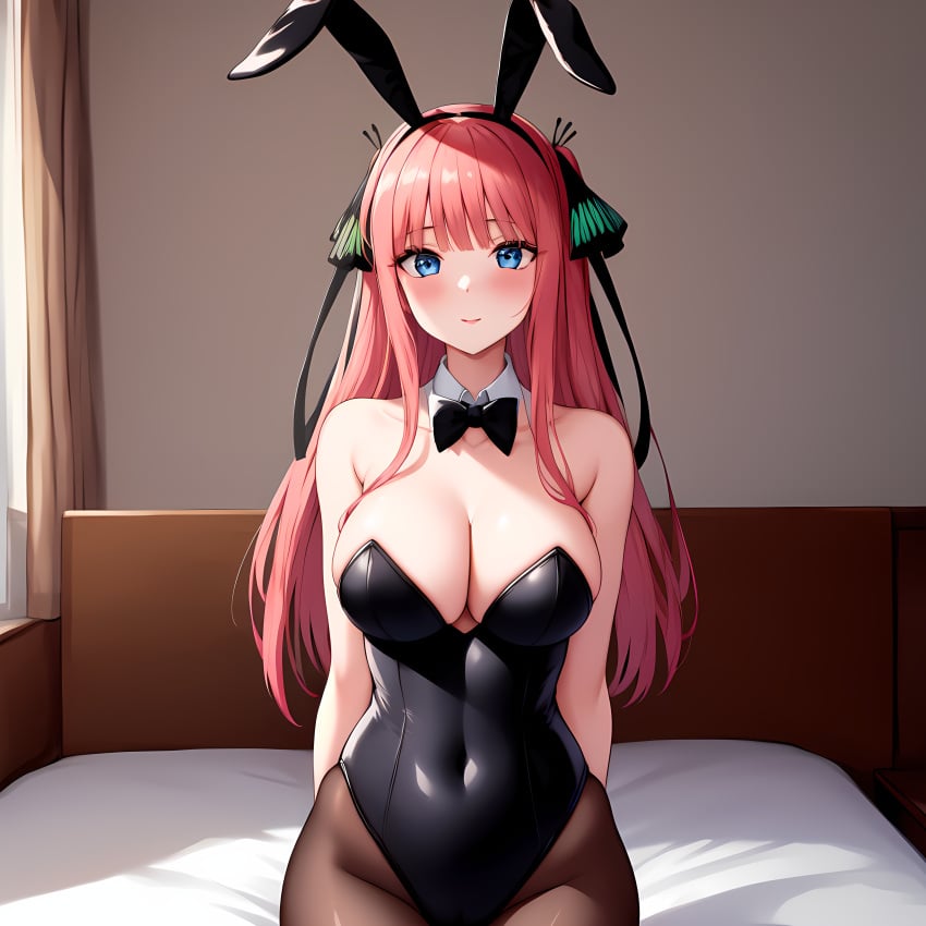 ai_generated anime blush breasts female female_only go-toubun_no_hanayome looking_at_viewer nakano_nino quintuplets solo