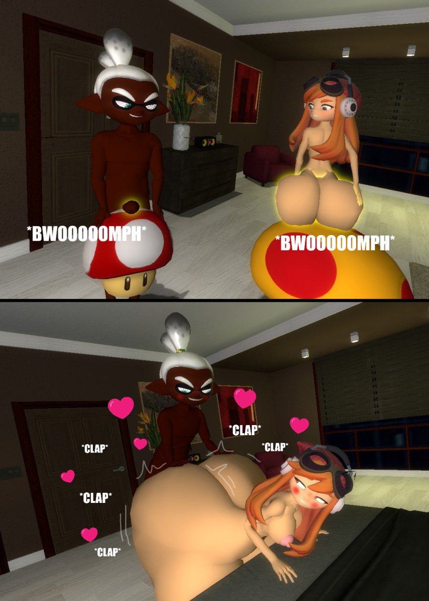 3d alternate_ass_size ass_bigger_than_head ass_expansion big_ass big_breasts big_penis comic dark-skinned_male expansion garry's_mod giant_ass gmod huge_ass huge_cock interracial kaibernation light-skinned_female mario_(series) mega_mushroom meggy_spletzer mushroom nipples penis penis_expansion power_up smg4 super_mario_bros.