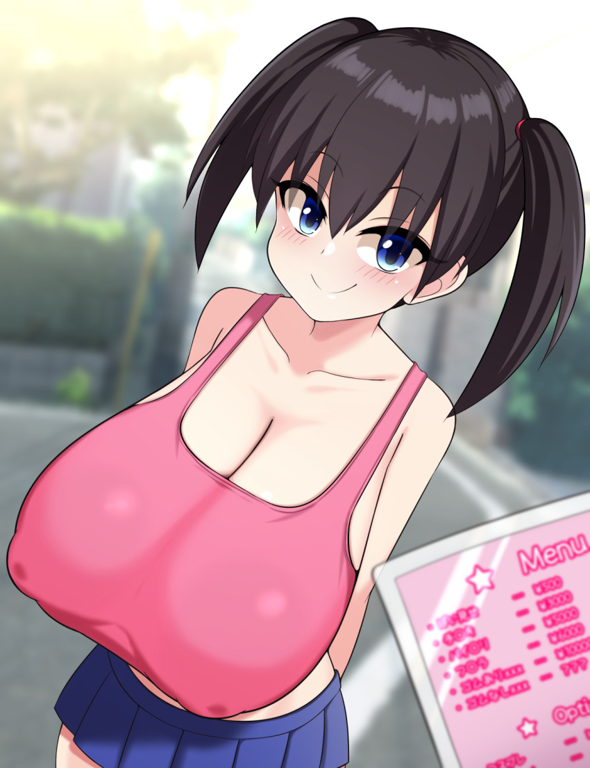 1girls big_breasts breasts breasts_bigger_than_head cleavage collarbone female huge_breasts kurorettsu large_breasts shortstack solo