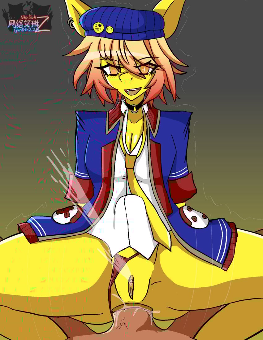 1boy 1girls 2025 airiin220 anal_sex anal_sex anthro_on_human beanie beanie_hat big_breasts breasts cleavage clothed clothed_sex clothing cyberairiin_(airiin220) female female_focus furry horse horse_race_tests lightning_strikes_thrice male male/female male_pov penis pov pussy short_hair squirting stomach_bulge thong tomboy wet_pussy