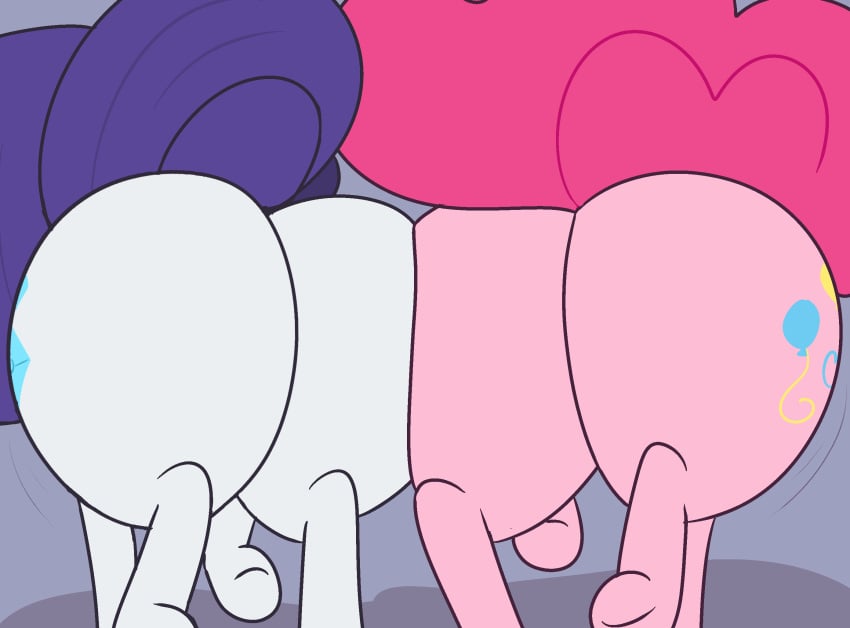 2girls big_ass bubble_butt female friendship_is_magic gravtitty huge_ass my_little_pony pinkie_pie_(mlp) pony rarity_(mlp) thick_thighs wide_hips