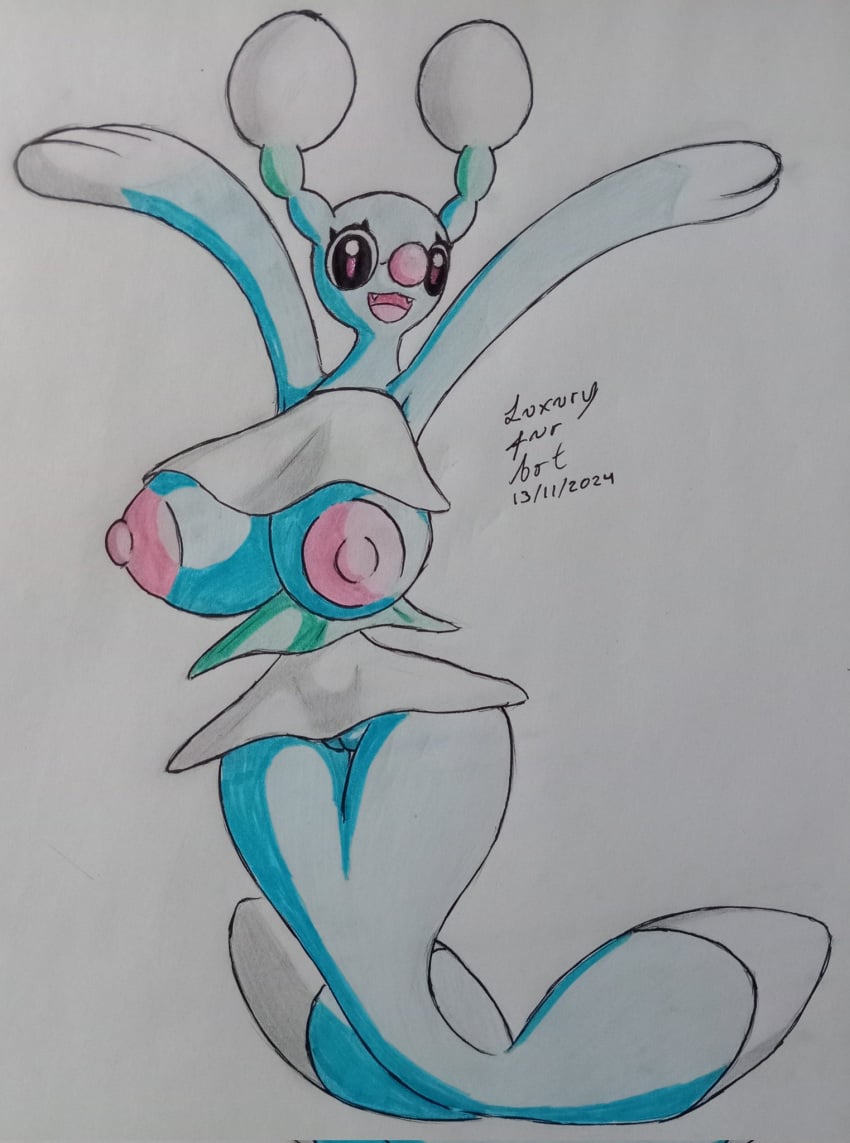 anthro big_breasts breasts brionne female generation_7_pokemon genitals hi_res looking_at_viewer luxury_furart mammal nintendo nipples nude pokemon pokemon_(species) pussy solo tail