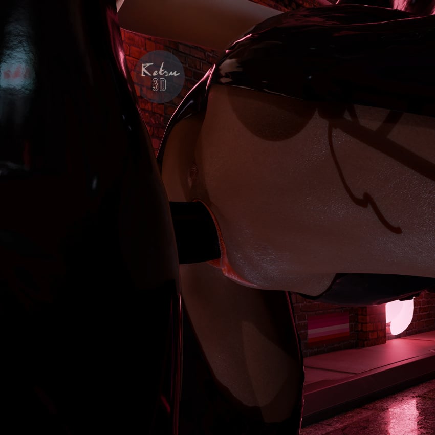 ass assless_chaps assless_pants cyberpunk dbd dead_by_daylight ketsu3d latex lesbian_sex motorbike motorcycle outdoors outside outside_sex pussy pussy_lips strap-on strapon vaginal_insertion vaginal_penetration vaginal_sex yui_kimura yuri zarina_kassir