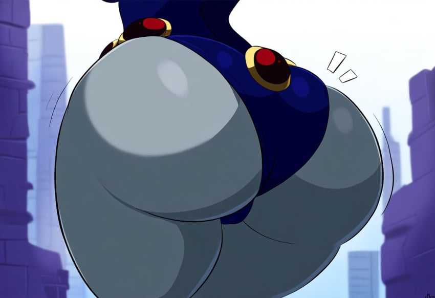 1girls ai_generated ass ass_focus big_ass city cityscape curvy_hips dat_ass dc dc_comics fat_ass_teen female female_only grey_body huge_ass leotard mullon novelai rachel_roth raven_(dc) solo superheroine teen_titans thick thick_thighs