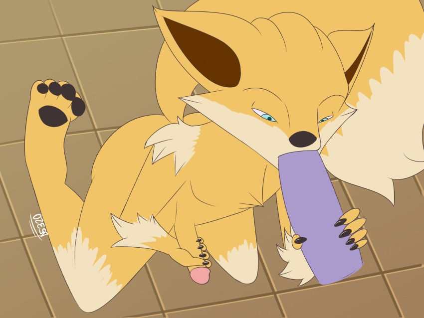 4:3 animated canid canine damian5320 fennec fox hi_res loop male mammal oral paladins pip_(paladins) yaoi