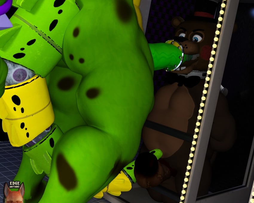 alligator alligator_tail alligatorid alligatorid_humanoid angry angry_face animatronic anthro bear bear_boy biceps big_penis blowjob blue_eyes bound bound_arms bound_legs bound_wrists bowtie bowtie_collar brown_body brown_penis bunny bunny_boy caged close-up completely_naked completely_naked_male completely_nude completely_nude_male crocodile crocodile_tail crocodilian crocodylid eyepatch facial_markings five_nights_at_freddy&#039;s five_nights_at_freddy&#039;s:_security_breach five_nights_at_freddy&#039;s_2 fnaf gay gay_blowjob gay_sex green_body green_nails green_penis image_set long_eyelashes looking_at_another machine male/male male_focus male_only mohawk mohawk_(hairstyle) montgomery_gator_(fnaf) muscular muscular_male non-human on_toes oral oral_penetration oral_sex penis pleasured pleasured_male red_hair reptile reptile_humanoid robot robot_humanoid scottgames sex spiked_bracelet spotted_body steel_wool_studios tagme tagme_(artist) tail touching_penis toy_freddy_(fnaf) trapped two_tone_body worried_expression worried_face worried_look