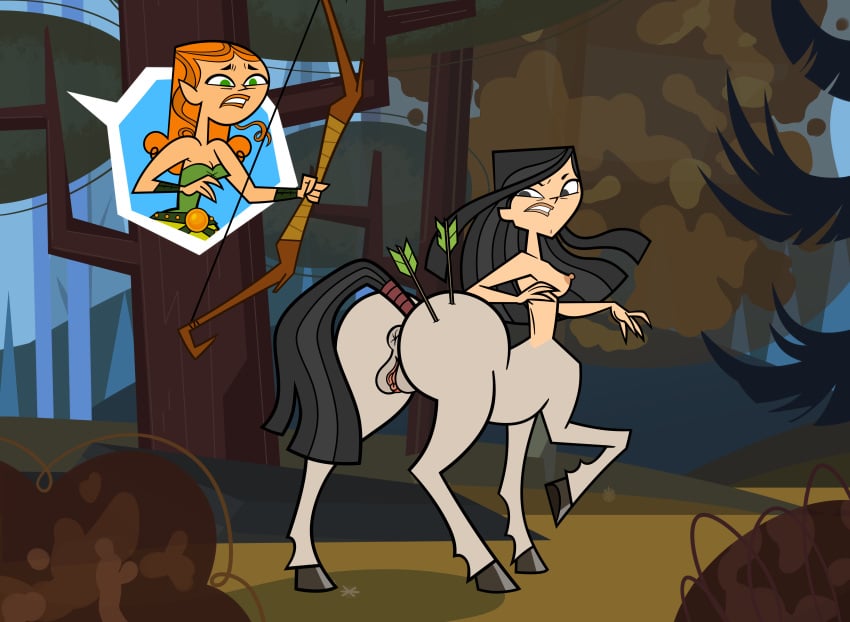 centaur centauress dezetaka dzk elf_female heather_(tdi) izzy_(tdi) total_drama_island