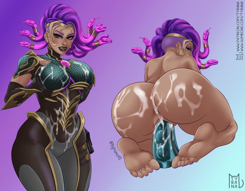 ass breasts cum dildo dildo_in_pussy fortnite medusa_(fortnite) tyrana