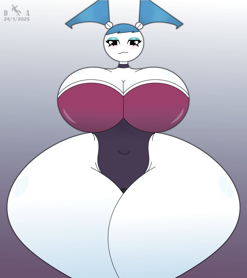 2025 ass_bigger_than_head big_ass big_breasts blush breasts_bigger_than_head dropedartist enormous_ass huge_ass huge_breasts jenny_wakeman looking_at_viewer makeup my_life_as_a_teenage_robot robot robot_girl robot_humanoid rouge_the_bat_(cosplay) self_upload thick thick_legs thick_thighs