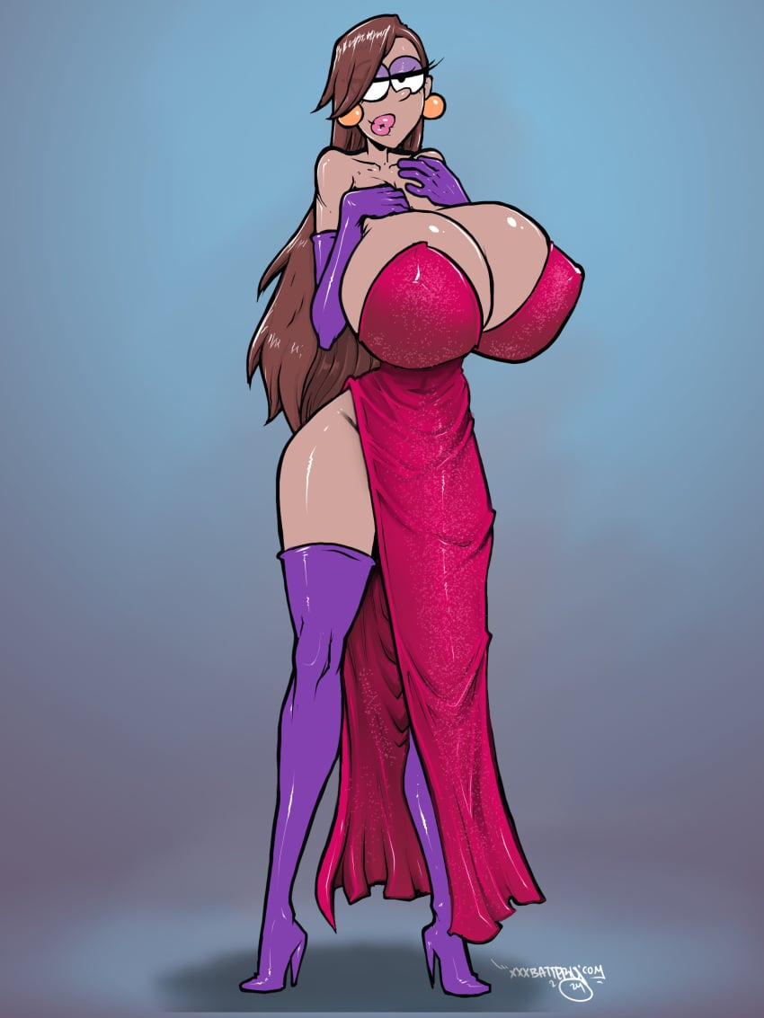 disney gravity_falls huge_breasts jessica_rabbit_(cosplay) wendy_corduroy who_framed_roger_rabbit