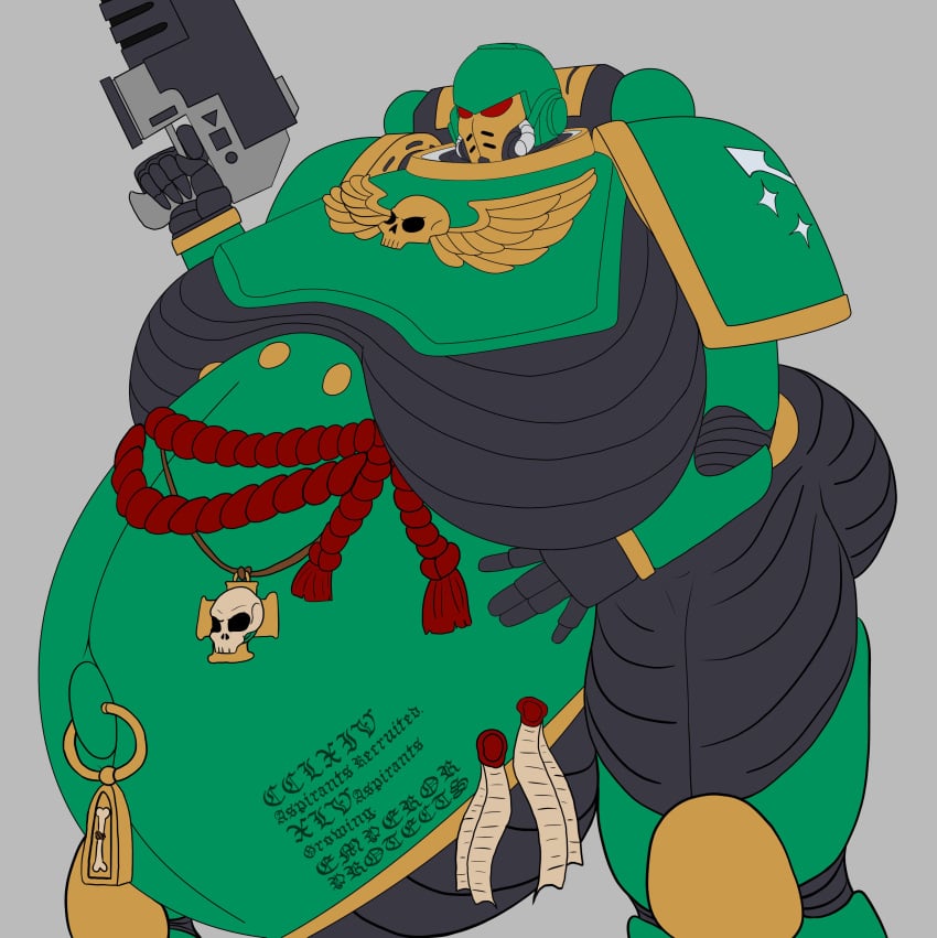 1girls adeptus_astartes big_ass big_breasts breasts_bigger_than_head english_text female female_only female_space_marine hyper hyper_belly hyper_pregnancy imperium_of_man post-human power_armor pregnancy_tally pregnant purity_seal rule_63 salamanders_(warhammer_40k) smuggerssmuggs solo_female space_marine text warhammer_(franchise) warhammer_40k